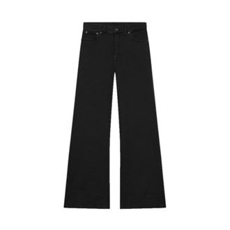 Dondup Wide Jeans, female, Black, Size: W25 Black Zip Jeans Fall/Winter Women