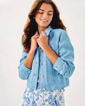 Lilly Pulitzer Seaspray Linen Jacket
