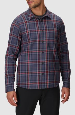 Outdoor Research Ravenna Performance Flannel Button-Up Shirt in Lingonberry Plaid at Nordstrom, Size X-Large