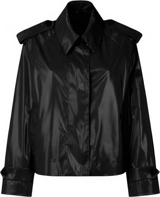 Save The Duck Womens Gaia Rain Jacket In Black