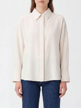 Fabiana Filippi Camicia oversize in fresco di lana con filo diamante