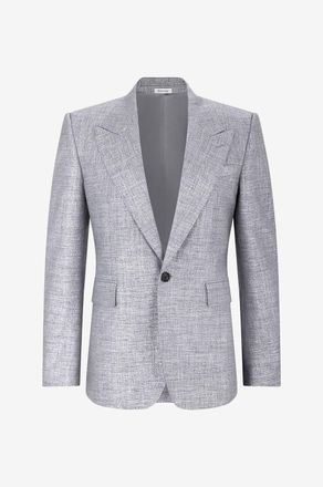 Alexander McQueen Einreihiger Lurex-Blazer Metallic Tailoring