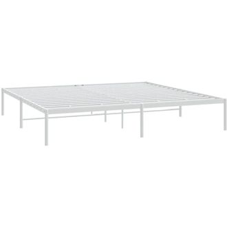vidaXL Estructura De Cama Sin Colch&oacute;n Metal Blanco 180x200 Cm Vidaxl