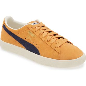 Puma Clyde OG Sneaker in Clementine-Puma Navy at Nordstrom, Size 9.5