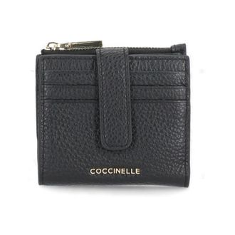 Coccinelle Wallets & Cardholders, female, Black, Size: ONE SIZE Black Leather Wallet Women Button Zip