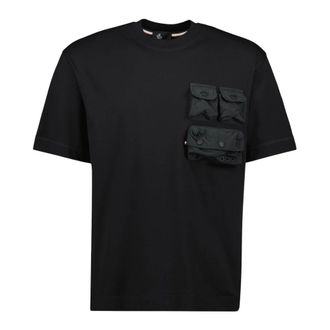 Moncler T-Shirts, male, Black, Size: S T-shirt avec poches