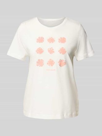 Tom Tailor Regular Fit T-Shirt aus reiner Baumwolle in Offwhite, Gr&ouml;&szlig;e L