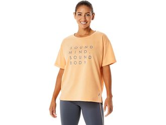 Asics (WMNS) ASICS Training Core Relaxed Graphic T-Shirt Orange 2032C717-800