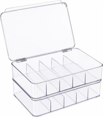 Sorbus 2-Pack Cable Organizer Storage Boxes With Lid