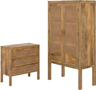 Rendez-Vous Déco Pack cómoda y armario de madera