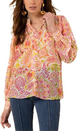 Hale Bob Calliope Silk-Blend Blouse