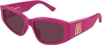 Balenciaga BB0475S Asian Fit 004 Womens Sunglasses Pink Size 56