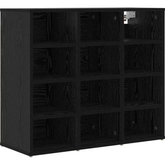 vidaXL Vidaxl - Armario Para Zapatos Con Estante Roble Negro 103x30x51 Cm