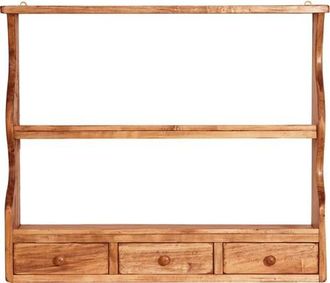 Biscottini International Biscottini - Escurridor De Estilo Country De Madera Maciza De Tilo Acabado Con Efecto Natural 79x18x68 Cm