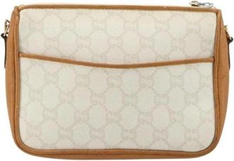 Gucci Pre-owned Vintage Schoudertas - Dames - Vintage Schoudertas - Beige - ONE Size - Leer - Vintage