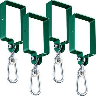 OEM Juego De 4 Accesorios Met&aacute;licos Para Columpio Que Incluye Ganchos Con Mosquet&oacute;n, Soportes Y Un Kit De Montaje Para Fijar El Columpio A Una Viga De Mad