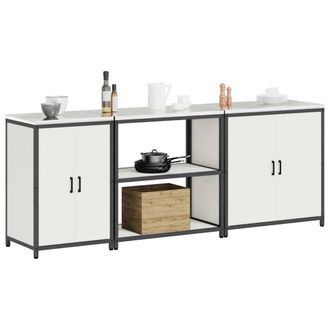 Berkfield Home Modern with Shelf Other with Storage with Door 3 pcs White Cold-r