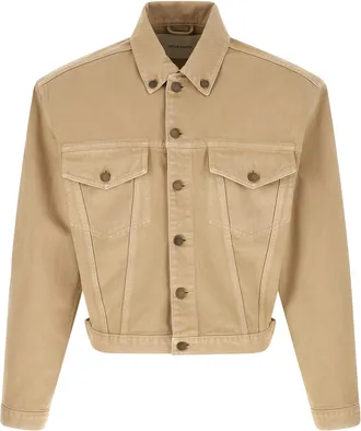 Entire studios Beige Cotton Denim Mens Jacket