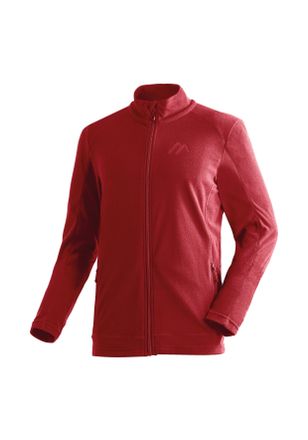 Maier Sports Fleecejacke MAIER SPORTS Dennis Jacket M, Herren, Gr. 48, rot, 100% Polyester, hoch geschlossener Ausschnitt, Jacken Fleecejacke, Herren Midlayer, pfl