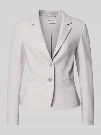 More & More More & More Slim Fit Blazer mit Reverskragen in Hellgrau, Gr&ouml;&szlig;e 34