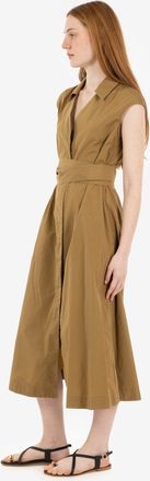 Alessia Santi Abito camicia lungo kaki