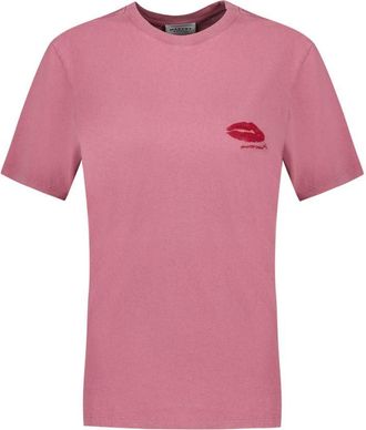 Isabel Marant Womens Zewel T-Shirt Pink Cotton