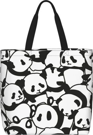 Generic Women Handbag Panda Handbag Lightweight Print Beach Travel Bags, For Wedding, Graduation, Swim, School, Holiday