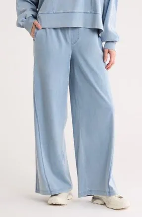 Yogalicious Lennon Wide Leg Pants in Washed Light Denim at Nordstrom Rack, Size Small
