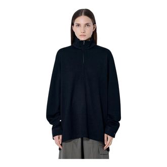 Rier Polar Jogging Virgin Wool Half-Zip Top - Dames - Sweatshirts & Hoodies - Zwart - Maat: XS Wol