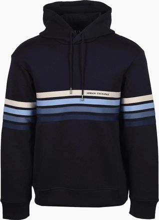A|X Armani Exchange Mens ARMANI EXCHANGE HOODIE DEEP NAVY - Size: 42