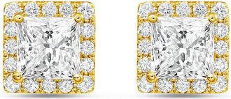 Diana M. Jewels 14KT YELLOW GOLD LAB GROWN FASHION EARRINGS WEIGHING 15.00 CTS TW