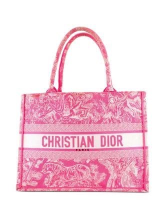 Dior Book Embroidered Canvas Medium tote bag - Rosa