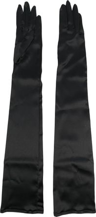 Dolce & Gabbana silk long gloves - women - Polyamide/Spandex/Elastane/Acetate - S - Black