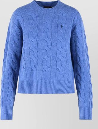 Polo Ralph Lauren cashmere wool cable knit crew neck sweater