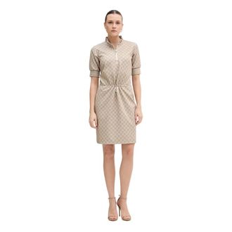 Joop Toina Mini Jurk - Dames - Korte kleedjes - Beige - XS - Katoen - Kleedjes
