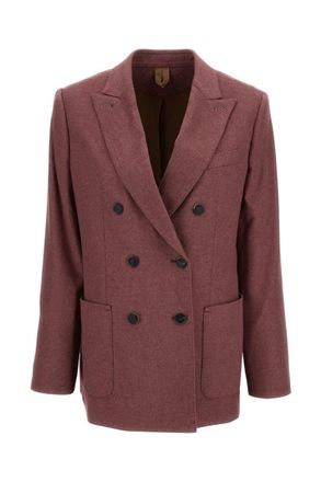 Max Mara Light Pink Peaked Lapel Blazer