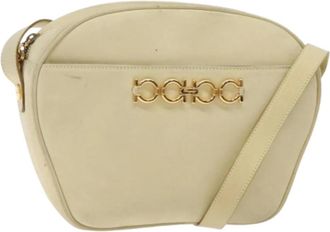 Ferragamo Pre-owned Suede shoulder-bags - Dames - Vintage Schoudertas - Beige - ONE Size - Su&egrave;de - Vintage