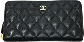Chanel Pre-owned Long wallet (bi-fold) - Dames - Vintage Accessoires - Zwart - ONE Size - Vintage