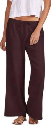 bobi Easy Wide Leg Pant In Dark Fig