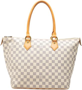 Louis Vuitton Pre-owned Womens Damier Azur Saleya Mm - Light Grey Textile - One Size