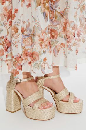 Castaner Fresa Platform Sandals, Womens, Beige