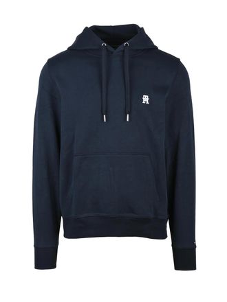 Tommy Hilfiger Blue Hooded Cotton Sweatshirt