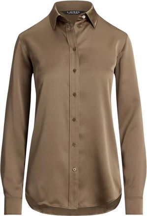 Ralph Lauren Camisa Charmeuse - Blouses & Shirts - Mujer - Marr&oacute;n - S