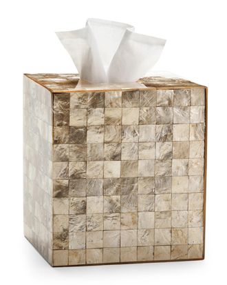 Labrazel Capiz Champagne Tissue Box Cover