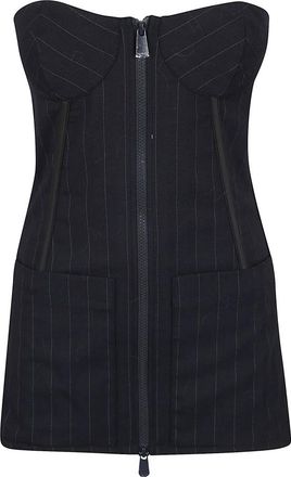 Pinko 105631.A2Qy Top - Dames - Tops zonder mouwen - Blauw - L - Polyester - Tops