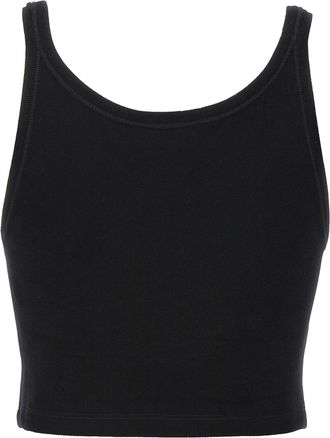 Palm Angels Logo-Embroidered Tank Top - Black