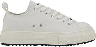 Dsquared2 Urban Knurled Sole Lace-Up Sneakers - Heren - Sneakers - Wit - 42 EU - Katoen - Schoenen