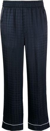 10 Corso Como Circle-motif straight-leg trousers - women - Viscose - M - Blue