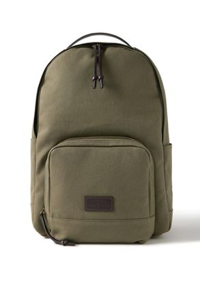 Polo Ralph Lauren Leather-Trimmed Cotton-Canvas Backpack