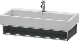 Duravit Duravit Vero Vanity 6007 De Pared, Con 1 Compartimento Abierto Incl. Toallero, 950mm, Color (frente/cuerpo): Laca De Alto Brillo Dolomiti Grey - Ve600